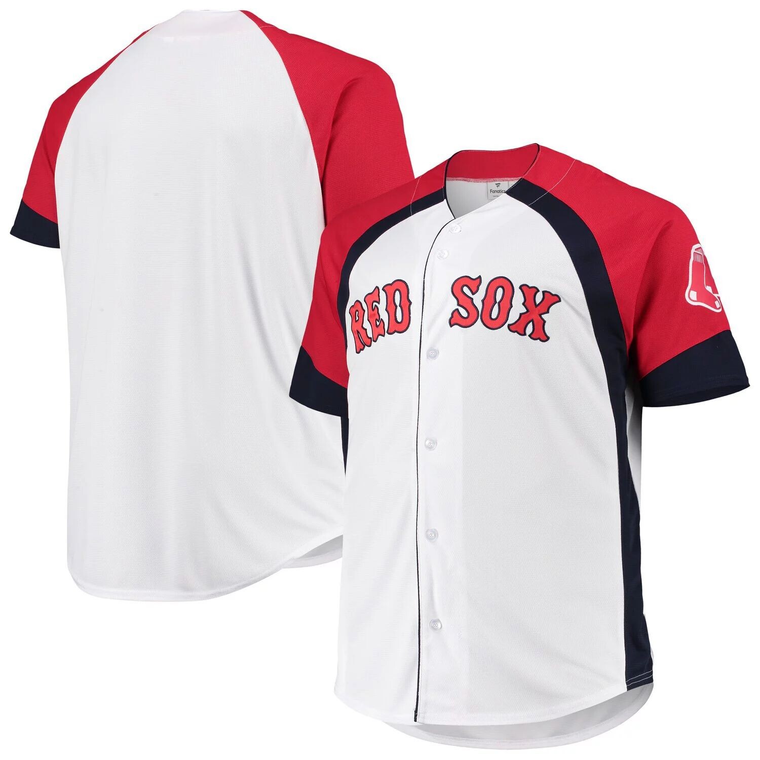 Мужской белый/темно-синий джерси Boston Red Sox Big & Tall с цветными блоками и полной застежкой
Мужской белый/темно-синий джерси Boston Red Sox Big & Tall с цветными блоками и полной застежкой
