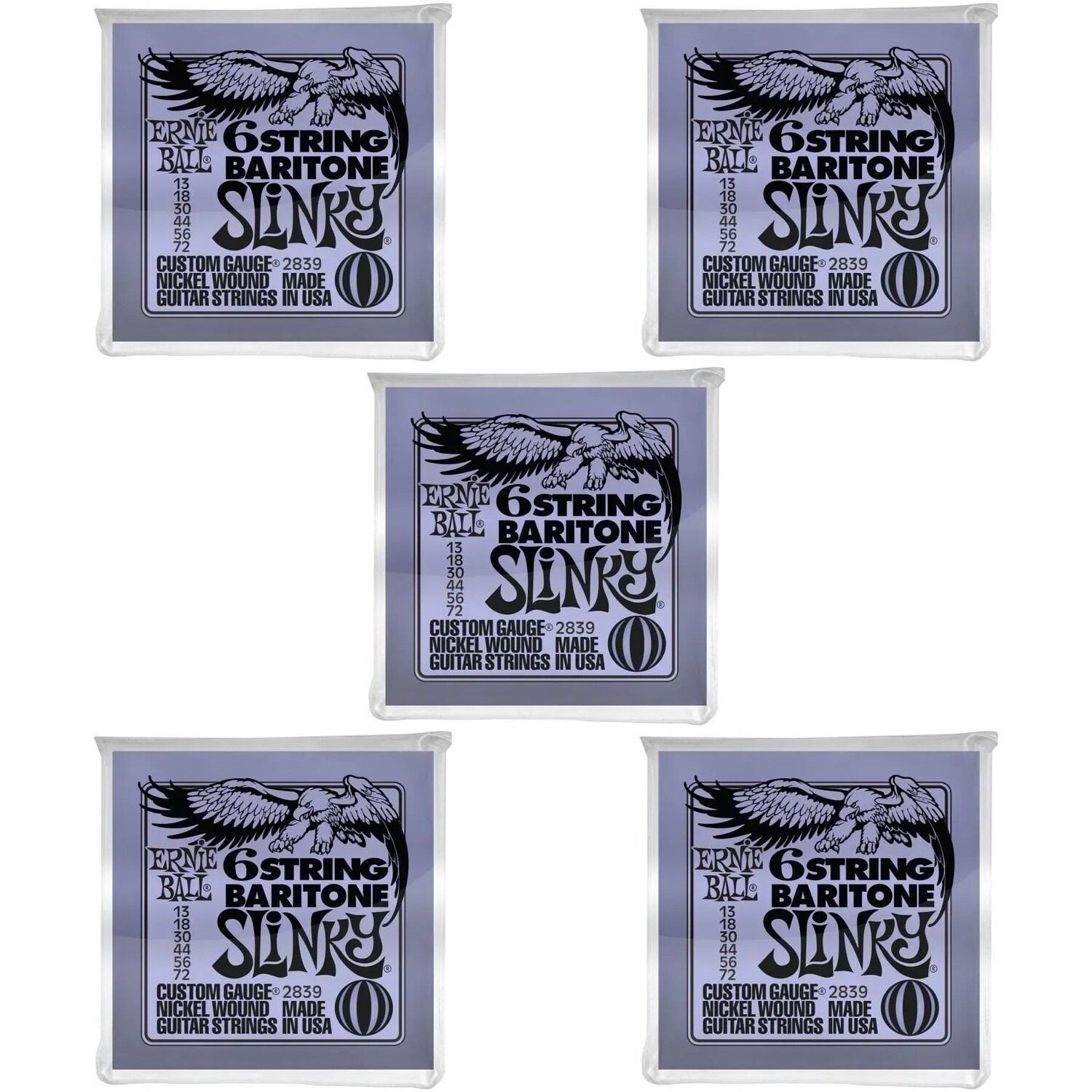Струны для электрогитары Ernie Ball 2839 Baritone Slinky с никелевой обмоткой — .013-.072, 6 струн (5 шт.)
Струны для электрогитары Ernie Ball 2839 Baritone Slinky с никелевой обмоткой — .013-.072, 6 струн (5 шт.)