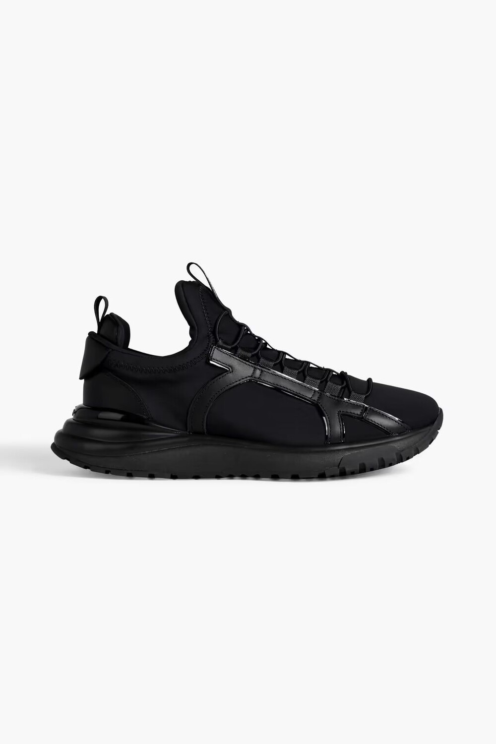 Кроссовки Shiro из эластичной вязки и кожи с увеличенной подошвой Ferragamo, черный
Кроссовки Shiro из эластичной вязки и кожи с увеличенной подошвой Ferragamo, черный