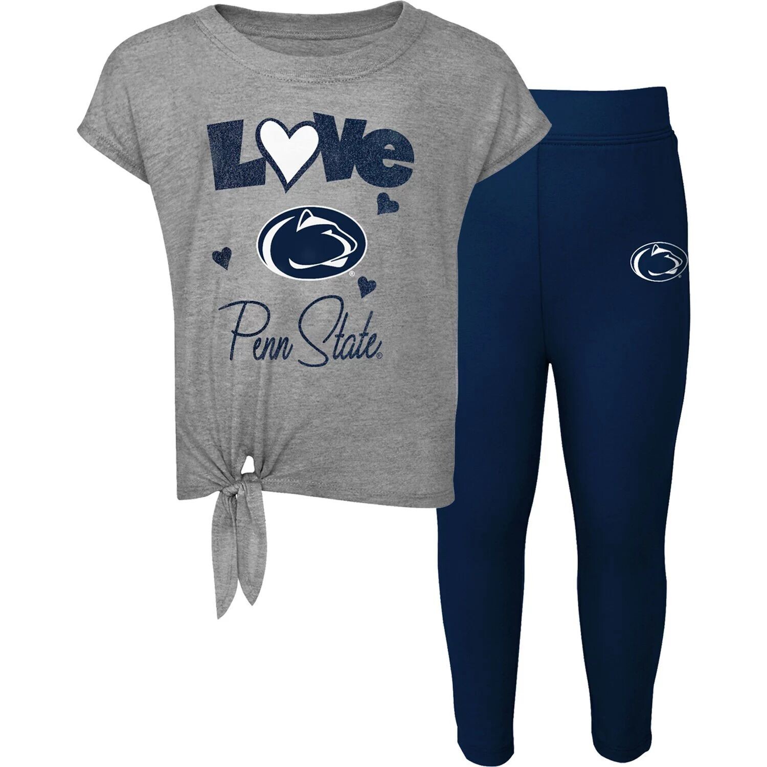 Комплект футболки и леггинсов Nittany Lions Forever Love Team для малышей: серый/темно-синий Penn State Outerstuff
Комплект футболки и леггинсов Nittany Lions Forever Love Team для малышей: серый/темно-синий Penn State Outerstuff