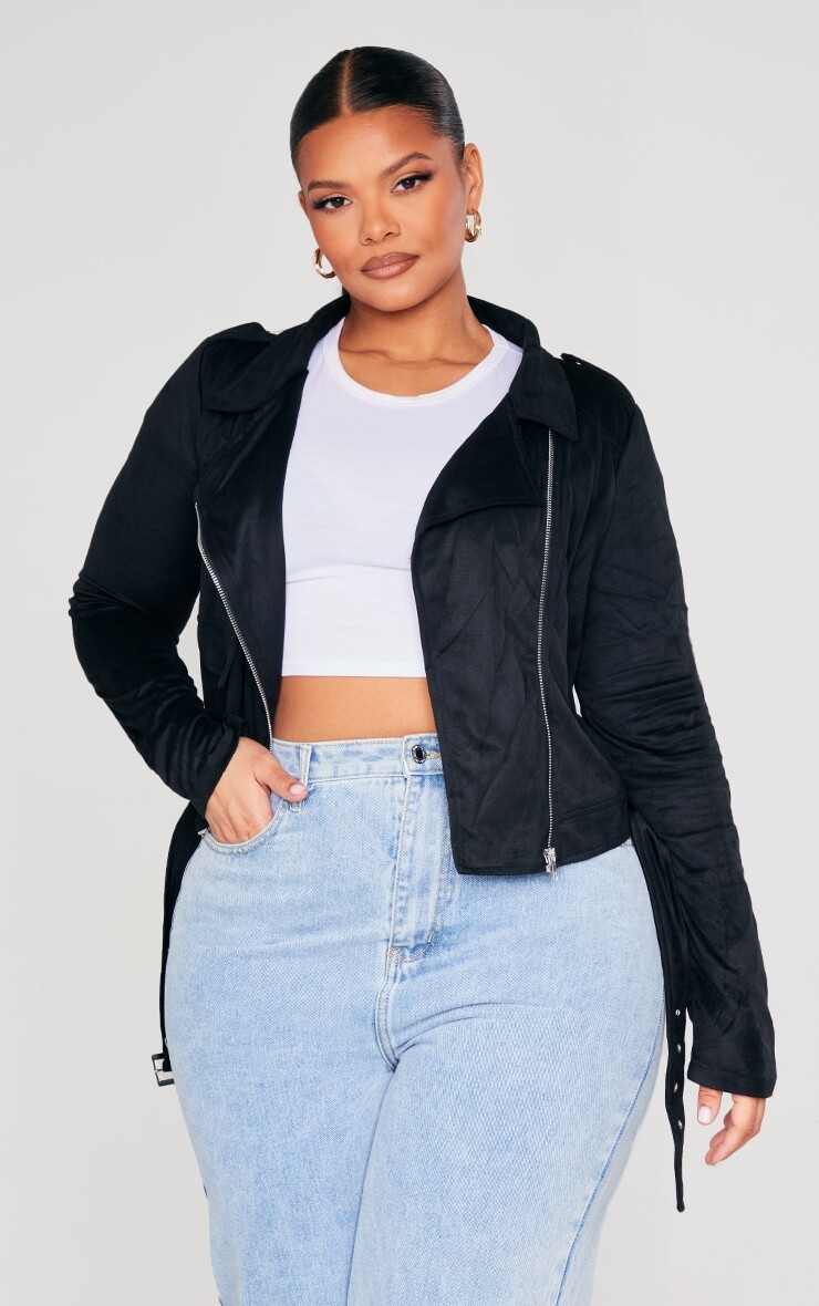 PrettyLittleThing Черная косуха из искусственной замши Plus Plus, Черный, PrettyLittleThing Черная косуха из искусственной замши Plus Plus
PrettyLittleThing Черная косуха из искусственной замши Plus Plus, Черный, PrettyLittleThing Черная косуха из искусственной замши Plus Plus
