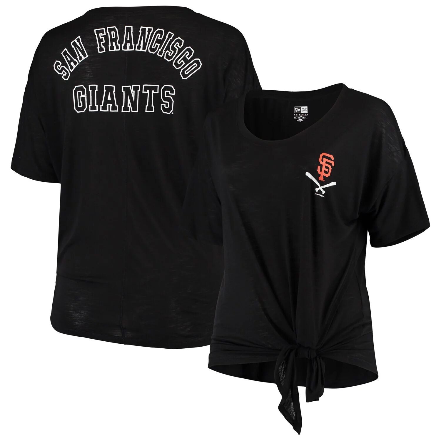 Женская черная футболка с завязкой New Era San Francisco Giants большого размера New Era
Женская черная футболка с завязкой New Era San Francisco Giants большого размера New Era