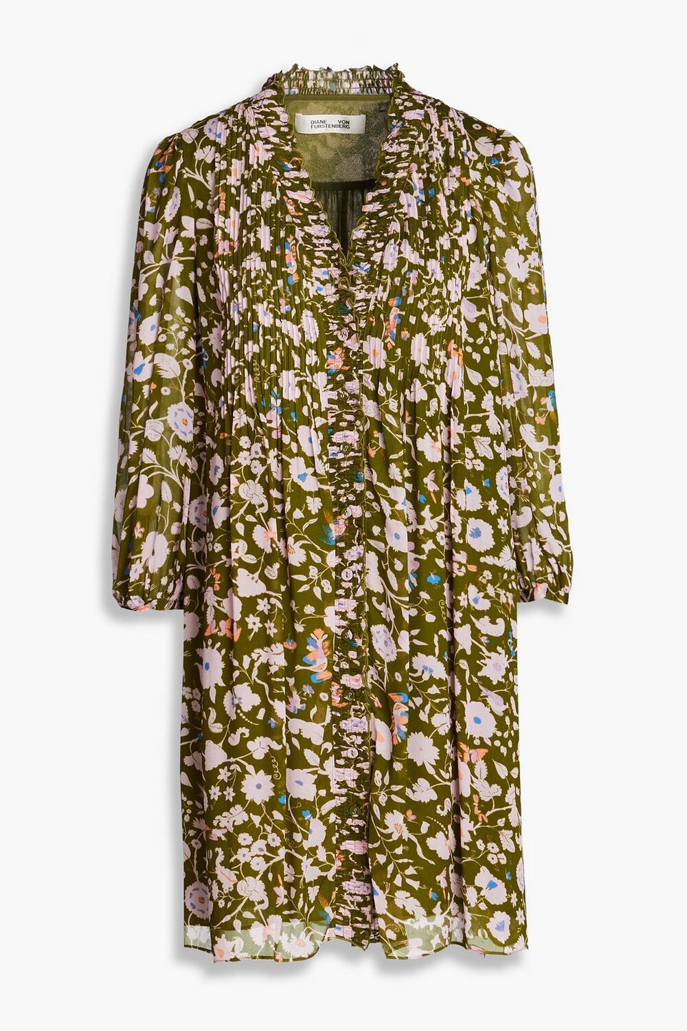 Шифоновое платье мини Layla с защипами и цветочным принтом DIANE VON FURSTENBERG, зеленый
Шифоновое платье мини Layla с защипами и цветочным принтом DIANE VON FURSTENBERG, зеленый