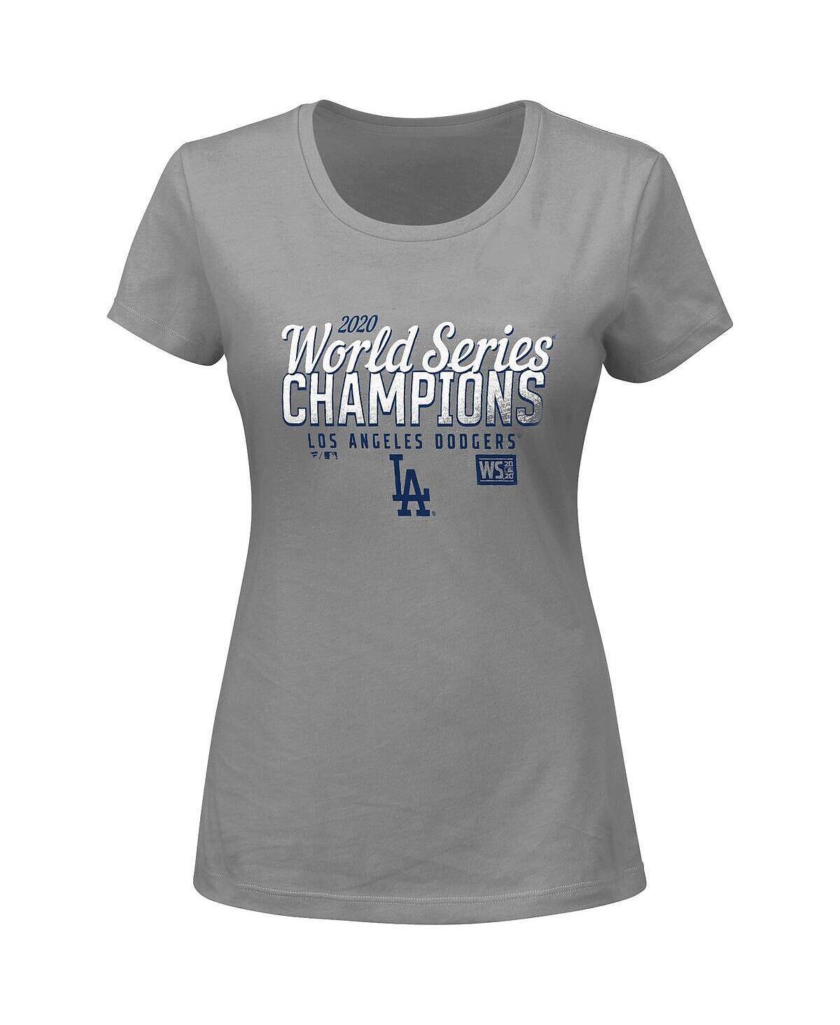 Женская фирменная футболка с круглым вырезом для лазерного шоу Los Angeles Dodgers 2020 World Series Champions большого размера Fanatics
Женская фирменная футболка с круглым вырезом для лазерного шоу Los Angeles Dodgers 2020 World Series Champions большого размера Fanatics