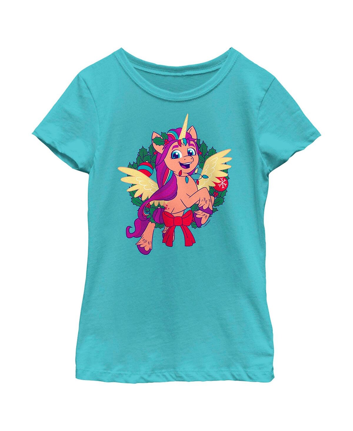 My Little Pony для девочек: детская футболка с рождественским венком нового поколения Sunny Starscout Hasbro
My Little Pony для девочек: детская футболка с рождественским венком нового поколения Sunny Starscout Hasbro