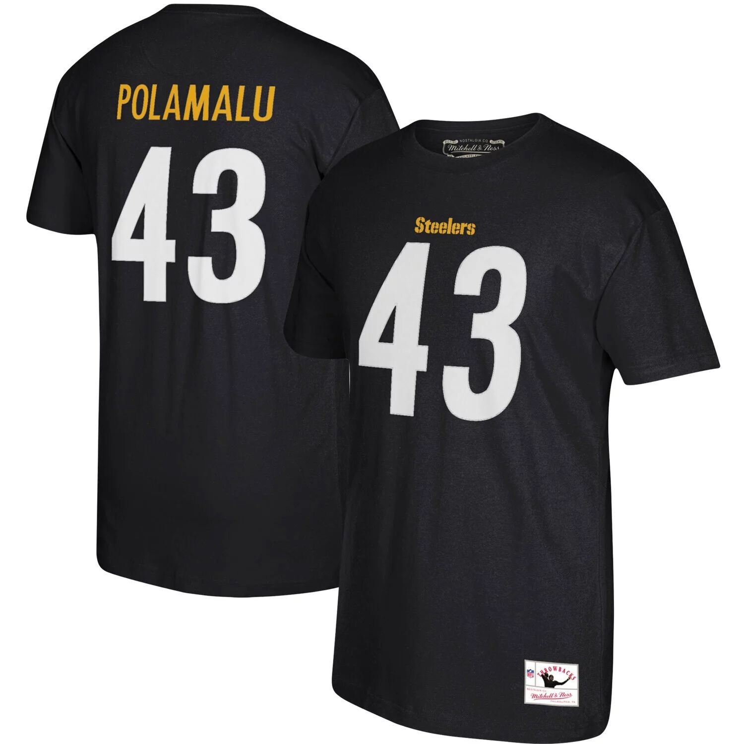 Мужская футболка Mitchell & Ness Troy Polamalu Black Pittsburgh Steelers с именем и номером игрока в отставке
Мужская футболка Mitchell & Ness Troy Polamalu Black Pittsburgh Steelers с именем и номером игрока в отставке