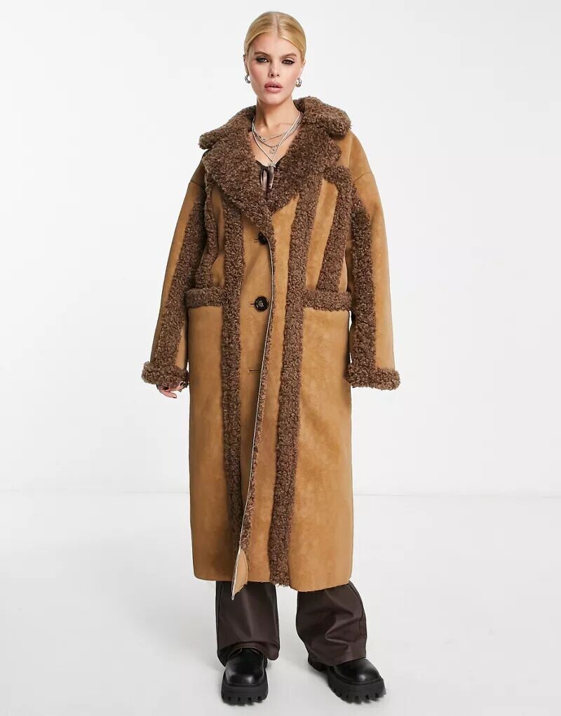 Удлиненная дубленка Reclaimed Vintage Limited Edition в желто-коричневых и коричневых тонах
Удлиненная дубленка Reclaimed Vintage Limited Edition в желто-коричневых и коричневых тонах