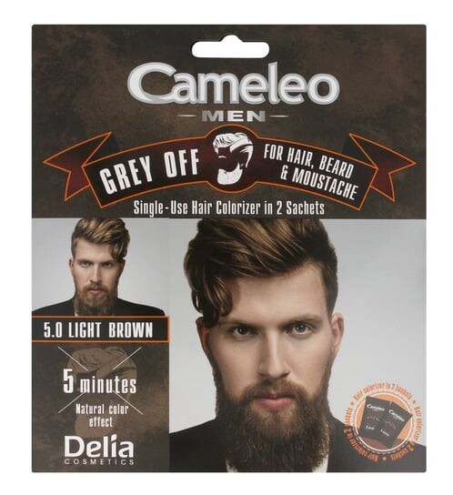 Крем-краска для волос, бороды и усов 5.0 Светло-Коричневый, 2х15 мл Delia Cosmetics, Cameleo Men
Крем-краска для волос, бороды и усов 5.0 Светло-Коричневый, 2х15 мл Delia Cosmetics, Cameleo Men