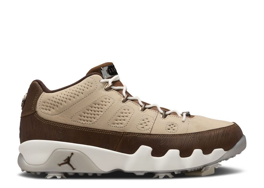 Кроссовки Air Jordan Happy Life Wood X Jordan 9 Low Golf 'Woodgrain', коричневый 
Кроссовки Air Jordan Happy Life Wood X Jordan 9 Low Golf 'Woodgrain', коричневый