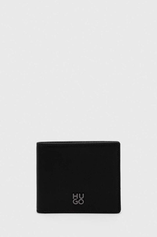 Кожаный кошелек HUGO Hugo, черный 
Кожаный кошелек HUGO Hugo, черный