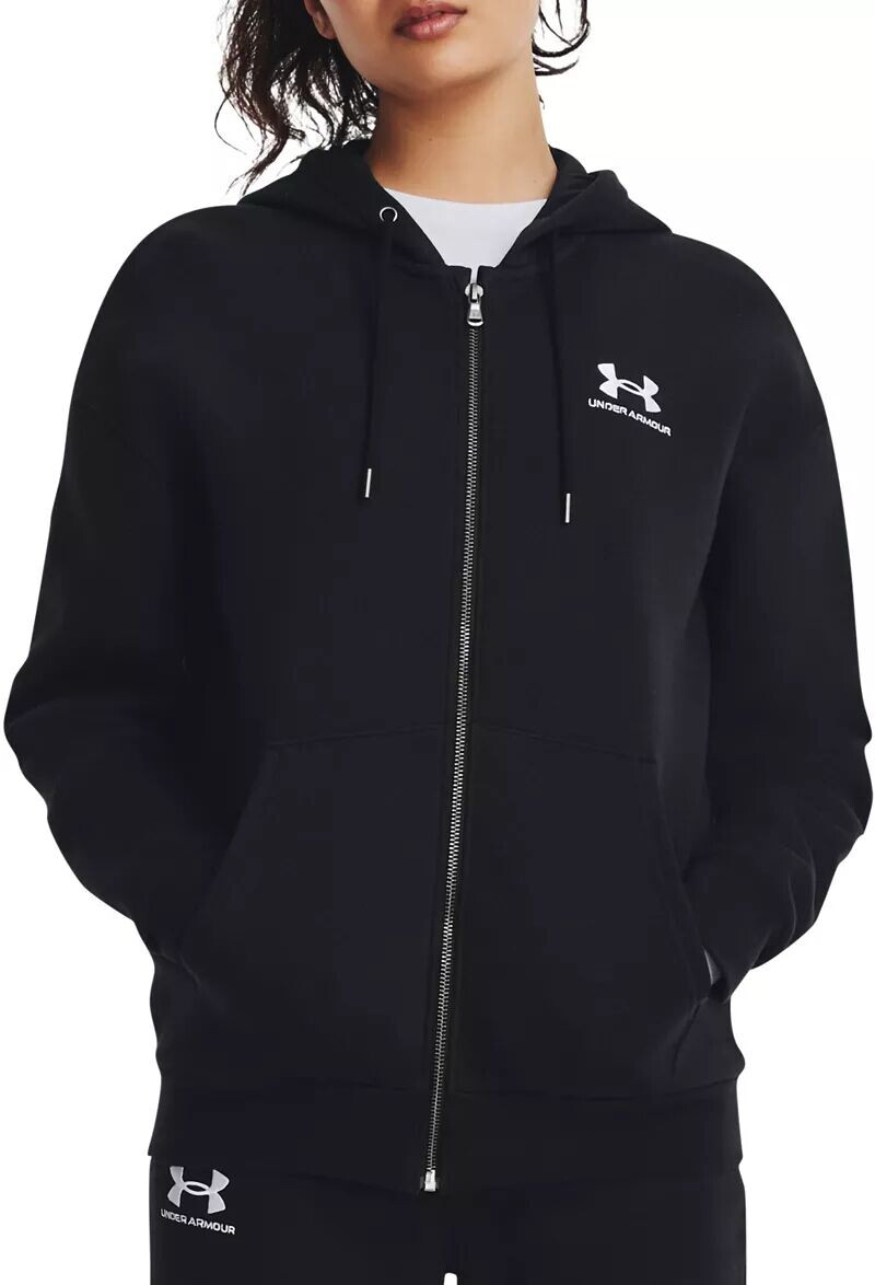 Женская флисовая толстовка с молнией и полной молнией Under Armour Essential, черный
Женская флисовая толстовка с молнией и полной молнией Under Armour Essential, черный