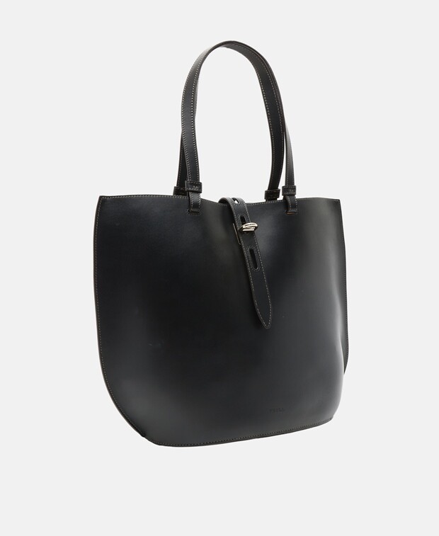 Кожаная большая сумка-тоут Furla, черный 
Кожаная большая сумка-тоут Furla, черный