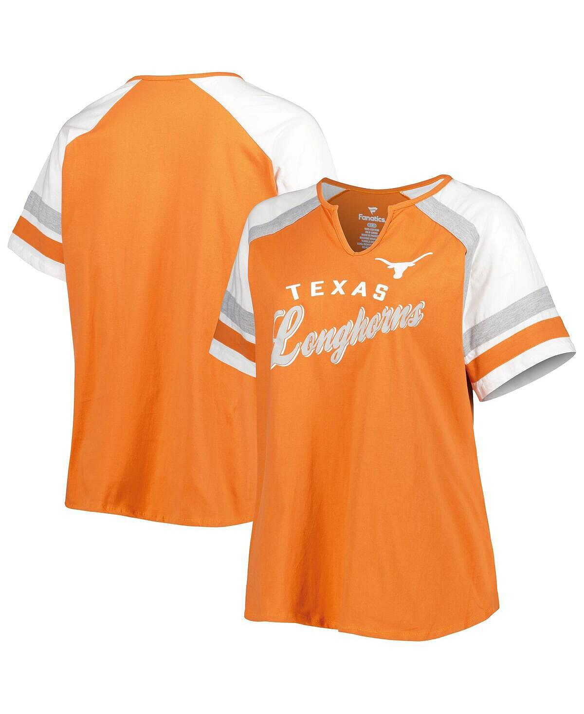 Женская оранжевая футболка Texas Longhorns размера плюс с вырезом реглан и вырезом в форме арки Profile
Женская оранжевая футболка Texas Longhorns размера плюс с вырезом реглан и вырезом в форме арки Profile