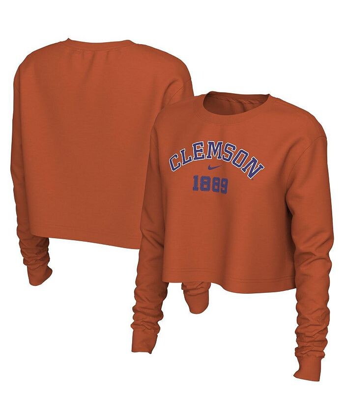 Женская команда Orange Clemson Tigers Est. Укороченная футболка с длинным рукавом Nike, оранжевый
Женская команда Orange Clemson Tigers Est. Укороченная футболка с длинным рукавом Nike, оранжевый
