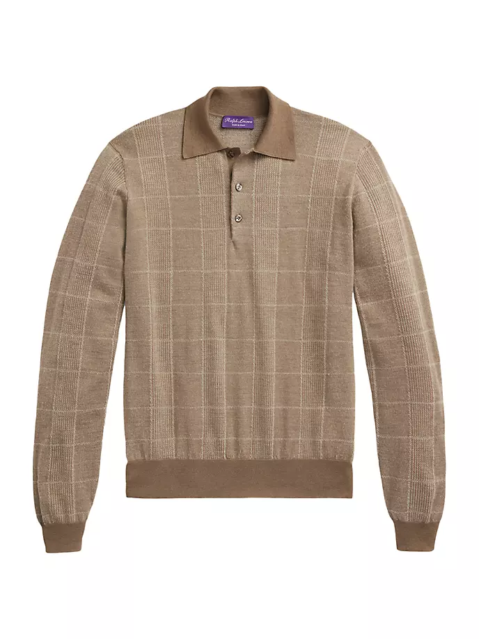 Свитер-поло с длинными рукавами из кашемира и шелка в клетку Ralph Lauren Purple Label, мультиколор
Свитер-поло с длинными рукавами из кашемира и шелка в клетку Ralph Lauren Purple Label, мультиколор