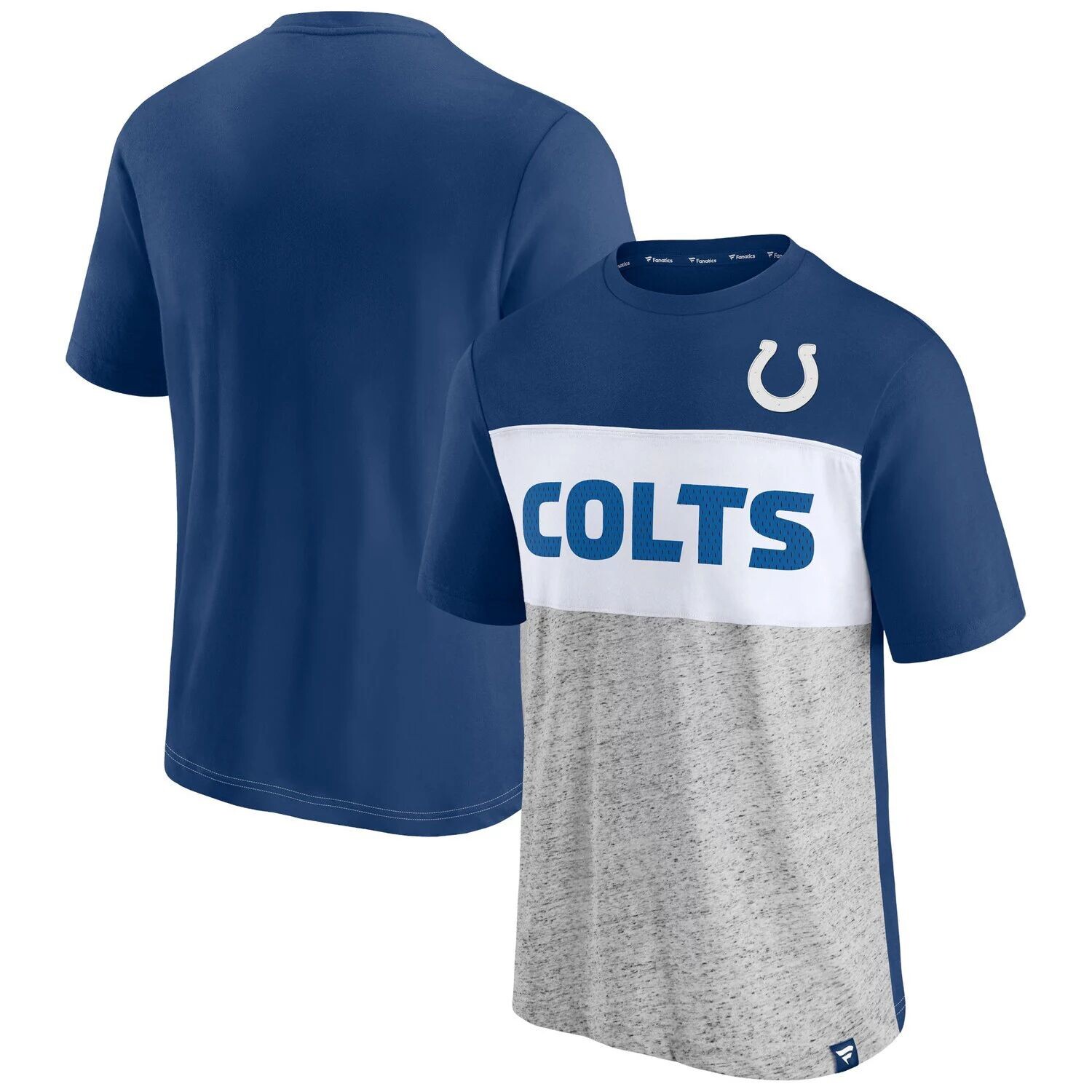 Мужская футболка Fanatics Royal/Heathered Grey с цветными блоками Indianapolis Colts
Мужская футболка Fanatics Royal/Heathered Grey с цветными блоками Indianapolis Colts