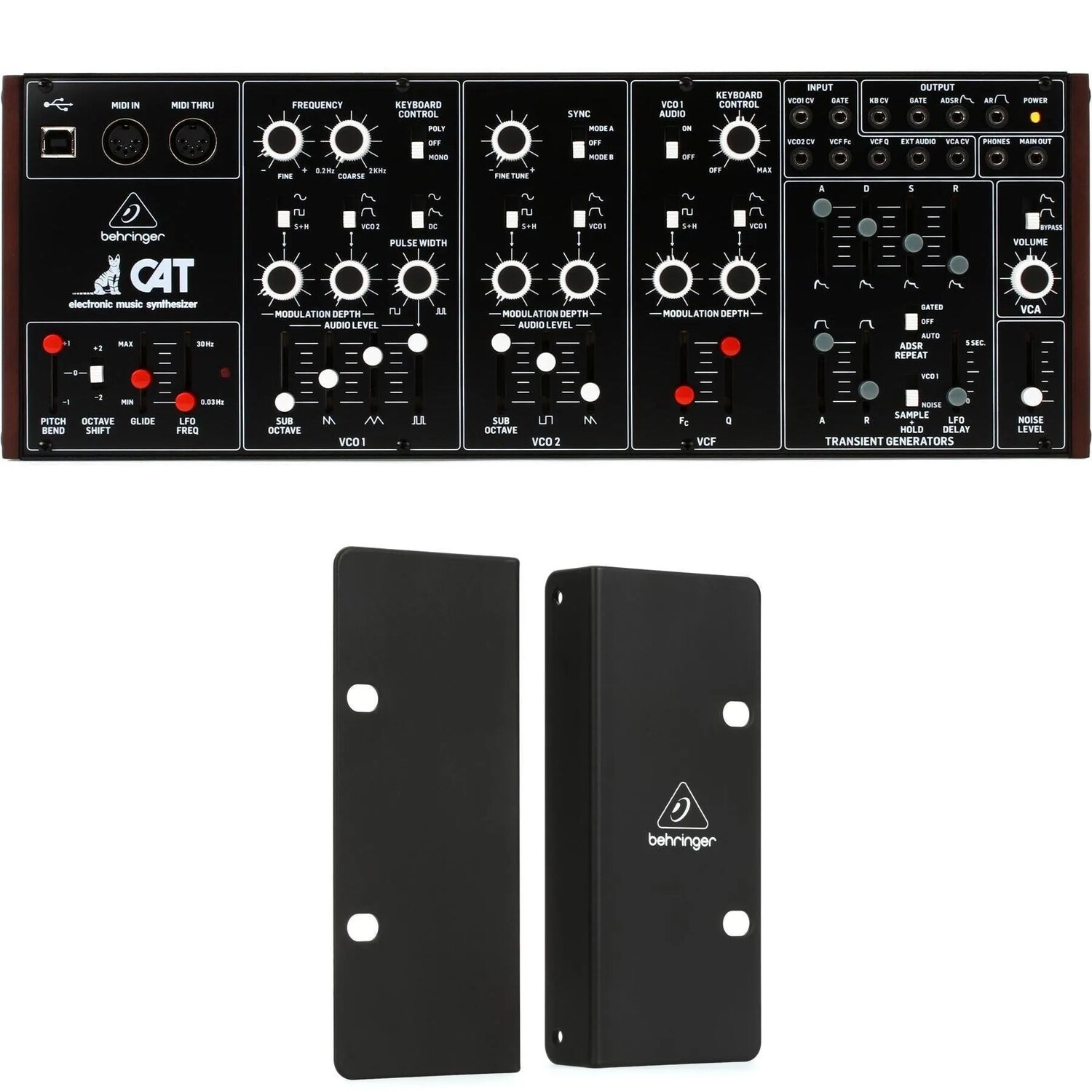 Новый настольный дуофонический аналоговый синтезаторный модуль Behringer CAT и рэковые уши
Новый настольный дуофонический аналоговый синтезаторный модуль Behringer CAT и рэковые уши