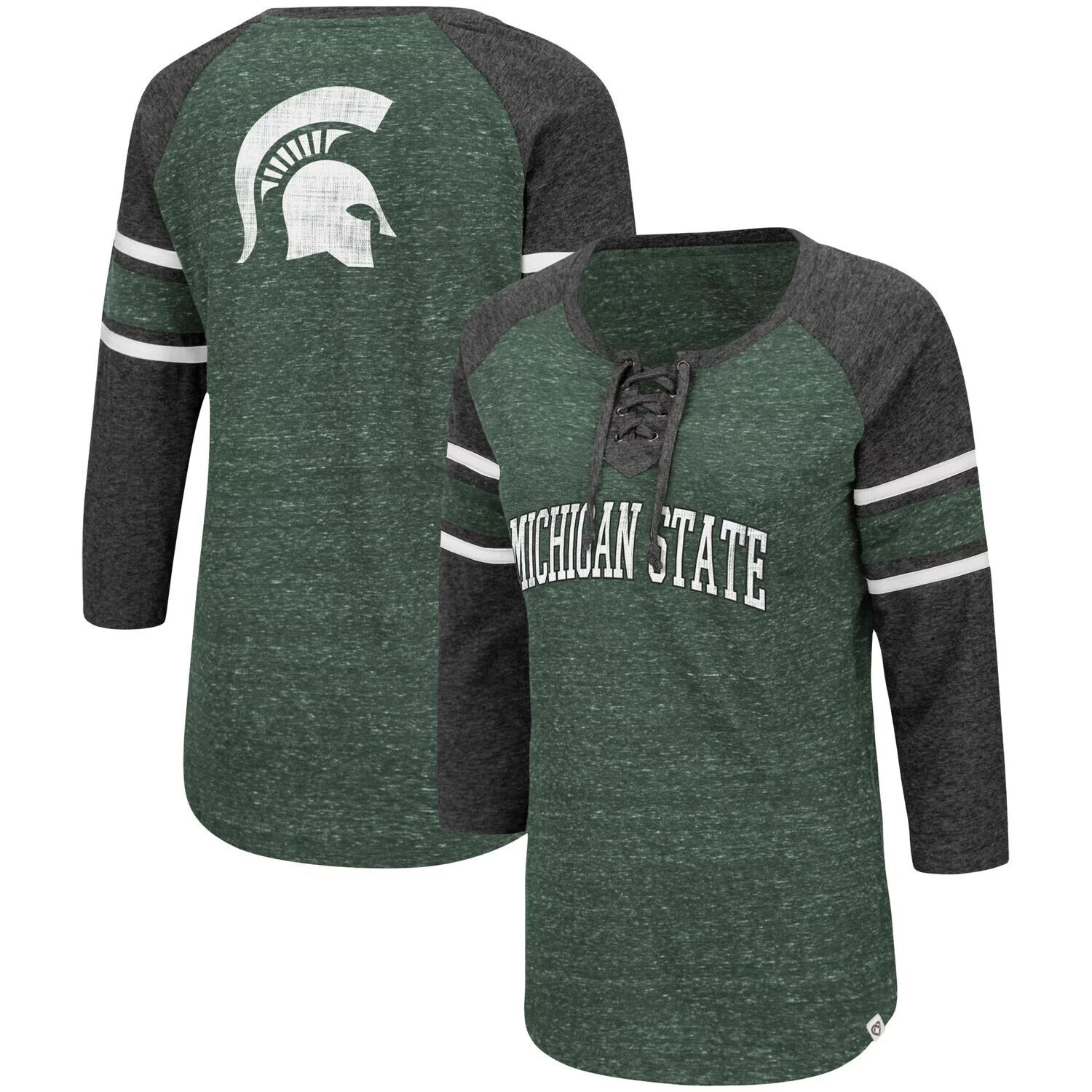 Женская футболка Colosseum Green/Heared Charcoal Arkansas Razorbacks Scienta Pasadena Raglan с рукавами 3/4 на шнуровке Colosseum
Женская футболка Colosseum Green/Heared Charcoal Arkansas Razorbacks Scienta Pasadena Raglan с рукавами 3/4 на шнуровке Colosseum