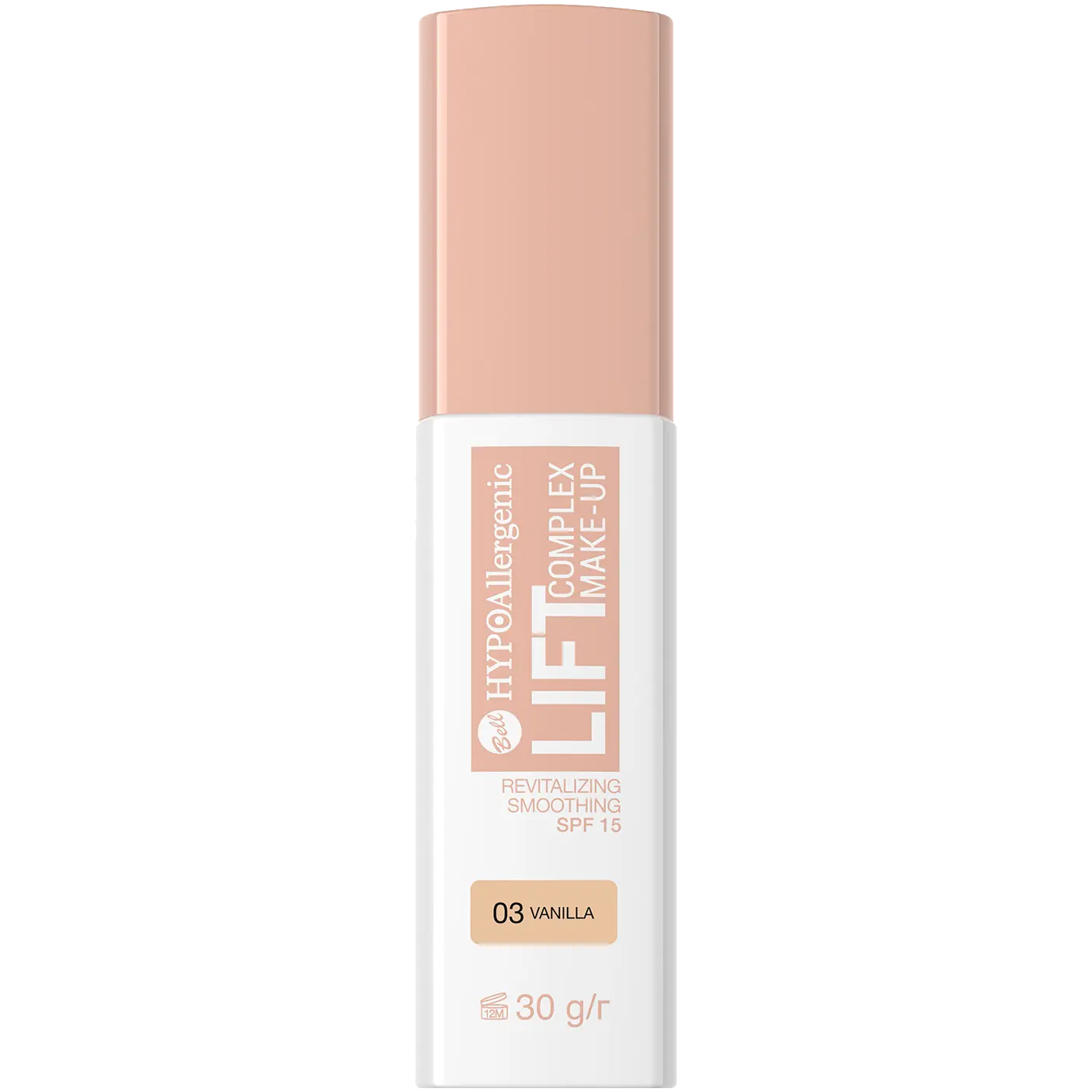 Тональный крем для лица лифтинг-регенерирующий ваниль 03 Bell Hypoallergenic Lift Complex, 30 гр
Тональный крем для лица лифтинг-регенерирующий ваниль 03 Bell Hypoallergenic Lift Complex, 30 гр