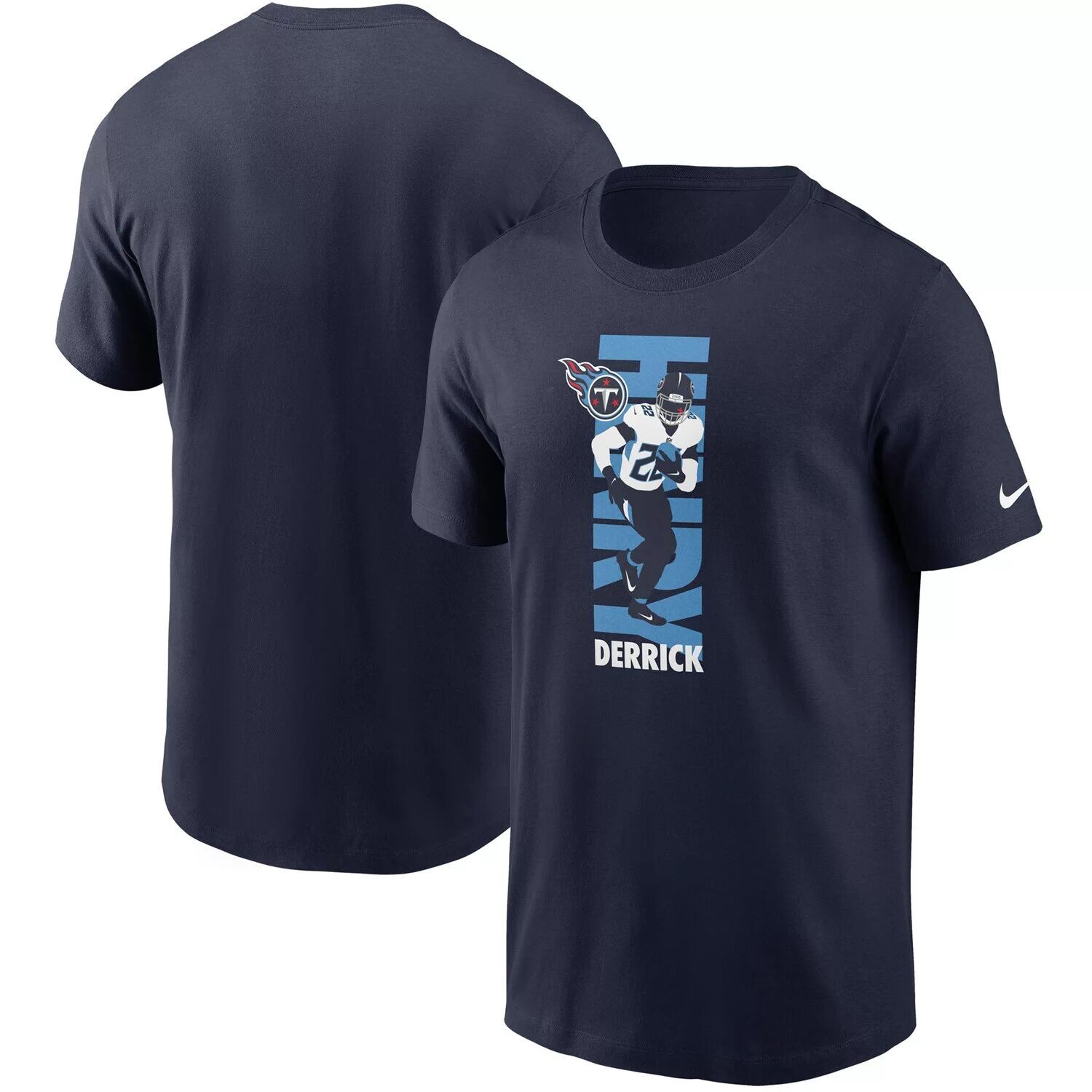 Мужская темно-синяя футболка с рисунком игрока Derrick Генри Tennessee Titans Player Nike, Синий
Мужская темно-синяя футболка с рисунком игрока Derrick Генри Tennessee Titans Player Nike, Синий
