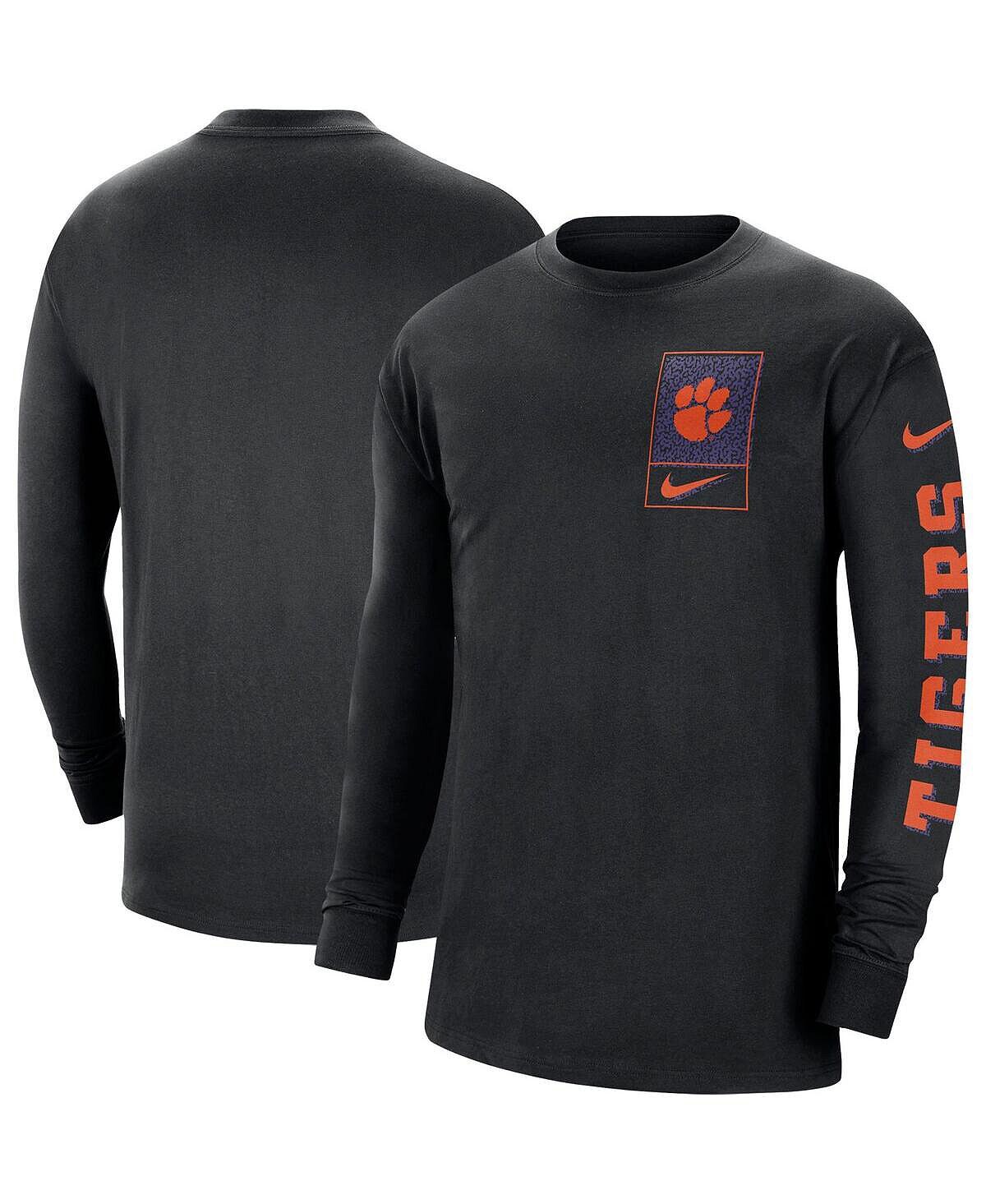 Мужская черная футболка с длинным рукавом Clemson Tigers Seasonal Max90 2-Hit Nike
Мужская черная футболка с длинным рукавом Clemson Tigers Seasonal Max90 2-Hit Nike