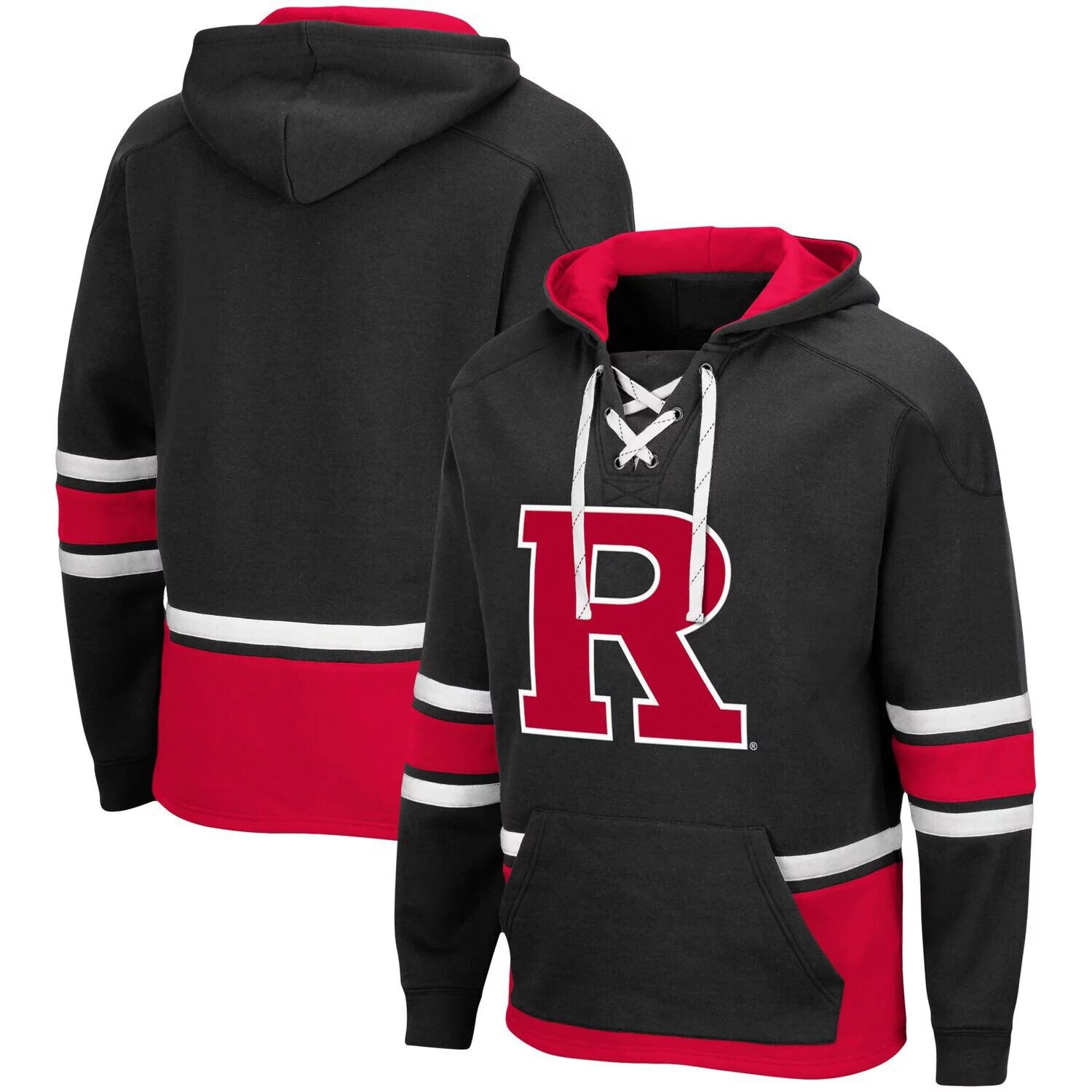 Мужской черный пуловер с капюшоном Rutgers Scarlet Knights на шнуровке 3.0 Colosseum
Мужской черный пуловер с капюшоном Rutgers Scarlet Knights на шнуровке 3.0 Colosseum