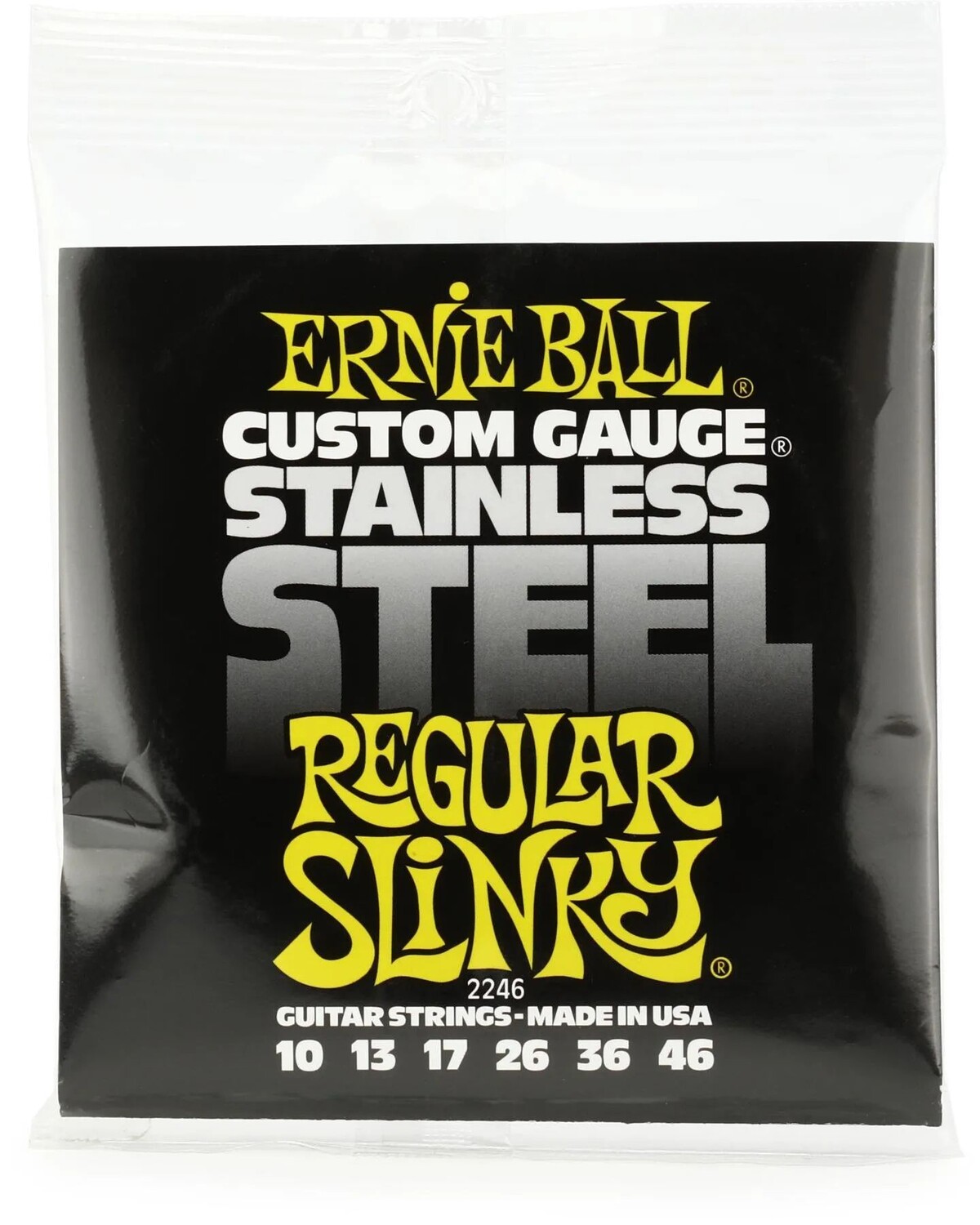 Ernie Ball 2246 Обычные обтягивающие струны для электрогитары с обмоткой из нержавеющей стали — .010-.046
Ernie Ball 2246 Обычные обтягивающие струны для электрогитары с обмоткой из нержавеющей стали — .010-.046