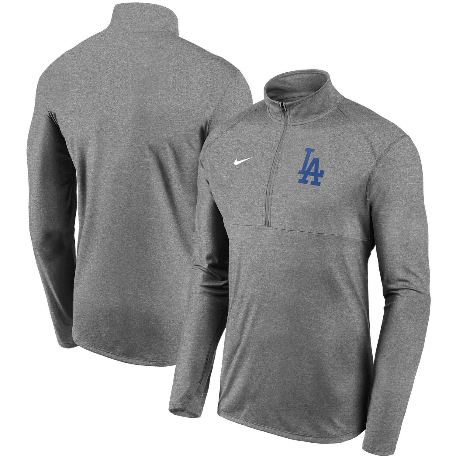 Мужской серый пуловер с молнией до половины и логотипом команды Los Angeles Dodgers Element Performance Nike
Мужской серый пуловер с молнией до половины и логотипом команды Los Angeles Dodgers Element Performance Nike