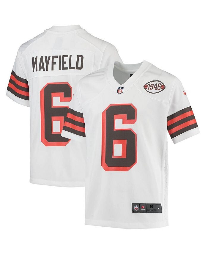 Джерси Big Boys Baker Mayfield White Cleveland Browns из коллекции 1946 года для альтернативной игры Nike, белый
Джерси Big Boys Baker Mayfield White Cleveland Browns из коллекции 1946 года для альтернативной игры Nike, белый