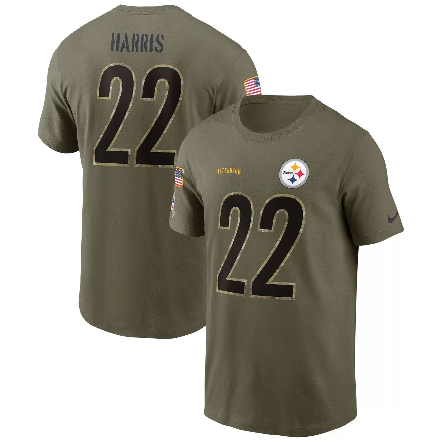 Мужская футболка Nike Najee Harris Olive Pittsburgh Steelers 2022 Salute To Service с именем и номером
Мужская футболка Nike Najee Harris Olive Pittsburgh Steelers 2022 Salute To Service с именем и номером