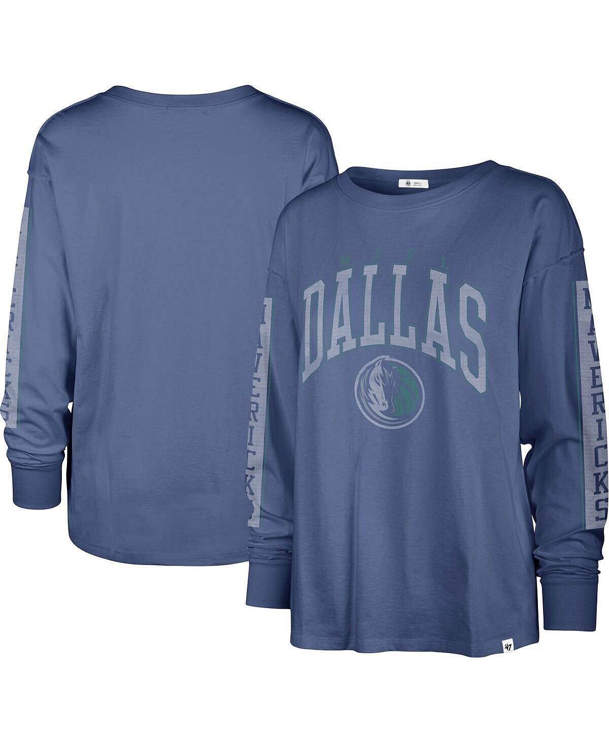 Синяя женская футболка с длинным рукавом Dallas Mavericks City Edition SOA '47 Brand, синий
Синяя женская футболка с длинным рукавом Dallas Mavericks City Edition SOA '47 Brand, синий
