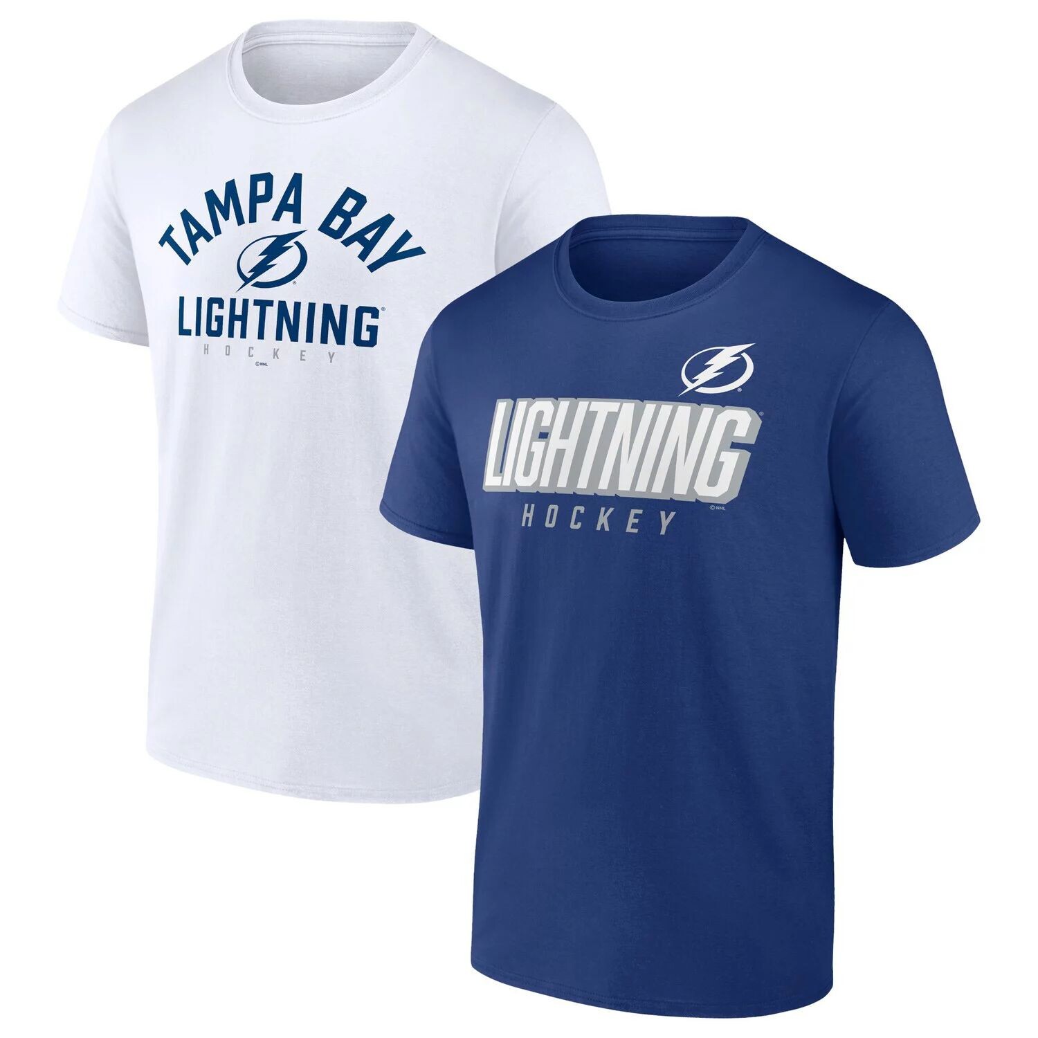 Комплект из двух мужских футболок с логотипом Tampa Bay Lightning синего/белого цвета Fanatics, Синий
Комплект из двух мужских футболок с логотипом Tampa Bay Lightning синего/белого цвета Fanatics, Синий