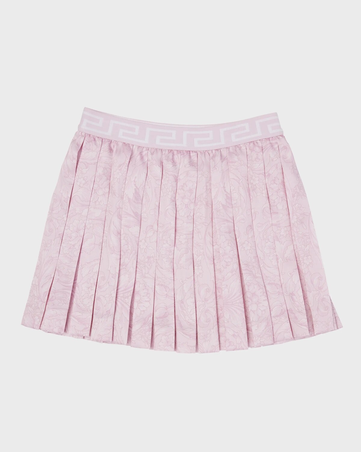 Плиссированная мини-юбка из твила с принтом Barocco для девочек Versace, цвет Pale Pink
Плиссированная мини-юбка из твила с принтом Barocco для девочек Versace, цвет Pale Pink