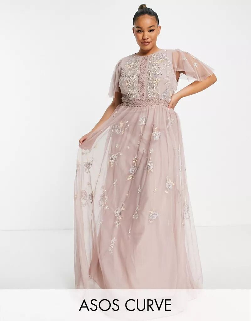 Розовое платье макси с развевающимися рукавами и цветочной вышивкой ASOS DESIGN Curve Bridesmaid
Розовое платье макси с развевающимися рукавами и цветочной вышивкой ASOS DESIGN Curve Bridesmaid