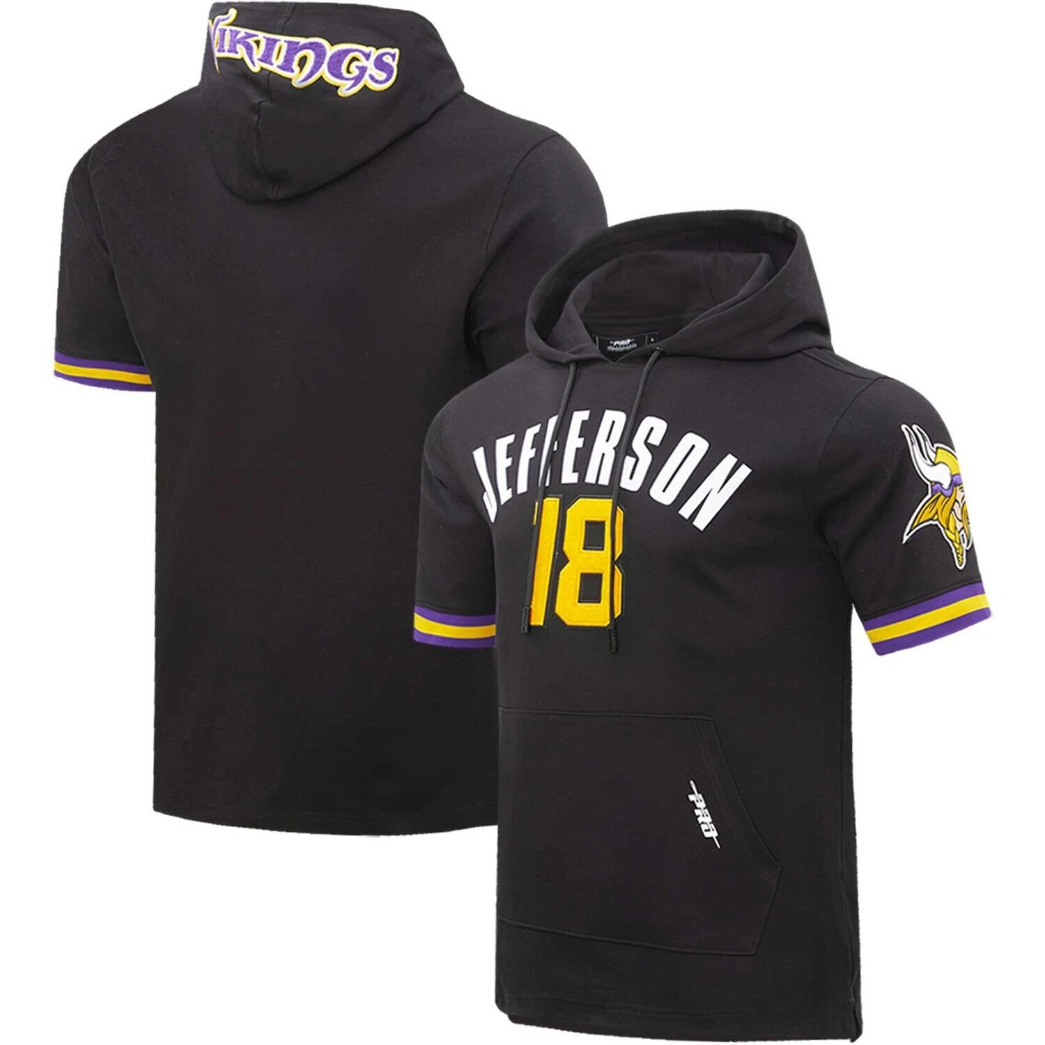 Мужская футболка Pro Standard Justin Jefferson Black Minnesota Vikings с именем и номером игрока с капюшоном
Мужская футболка Pro Standard Justin Jefferson Black Minnesota Vikings с именем и номером игрока с капюшоном