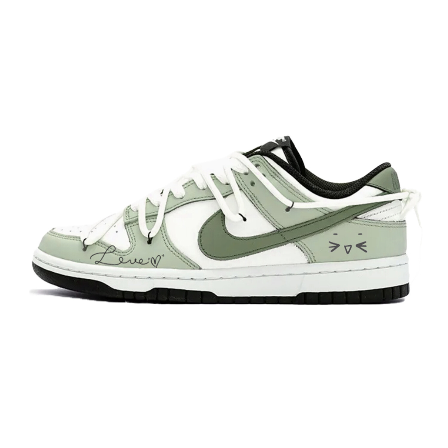 Кроссовки Nike Dunk Skateboarding Shoes Women's Low-top Cloud White/Core Black/Green Spark, цвет Matcha
Кроссовки Nike Dunk Skateboarding Shoes Women's Low-top Cloud White/Core Black/Green Spark, цвет Matcha