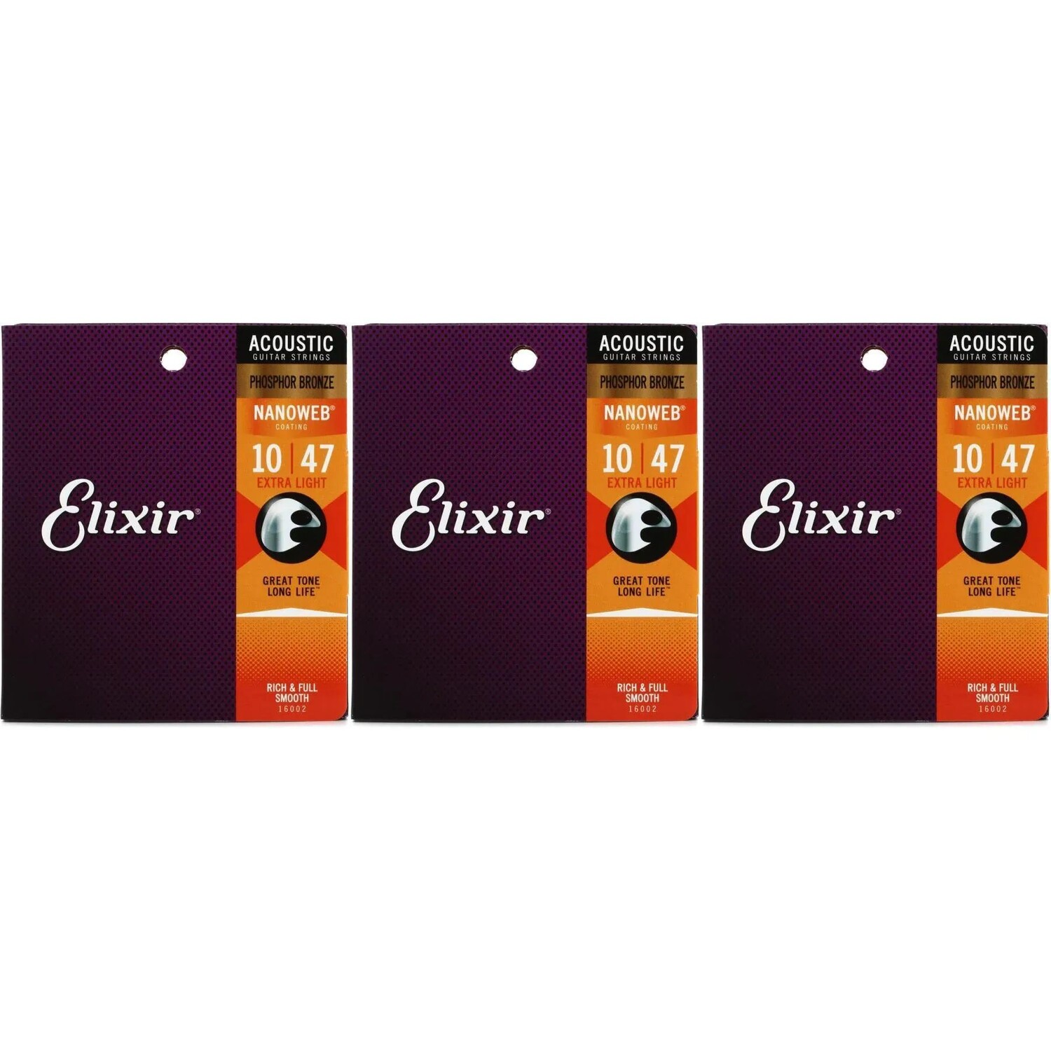 Струны для акустической гитары Elixir Strings 16002 Nanoweb Phosphor Bronze — .010-.047 Extra Light (3 шт.)
Струны для акустической гитары Elixir Strings 16002 Nanoweb Phosphor Bronze — .010-.047 Extra Light (3 шт.)