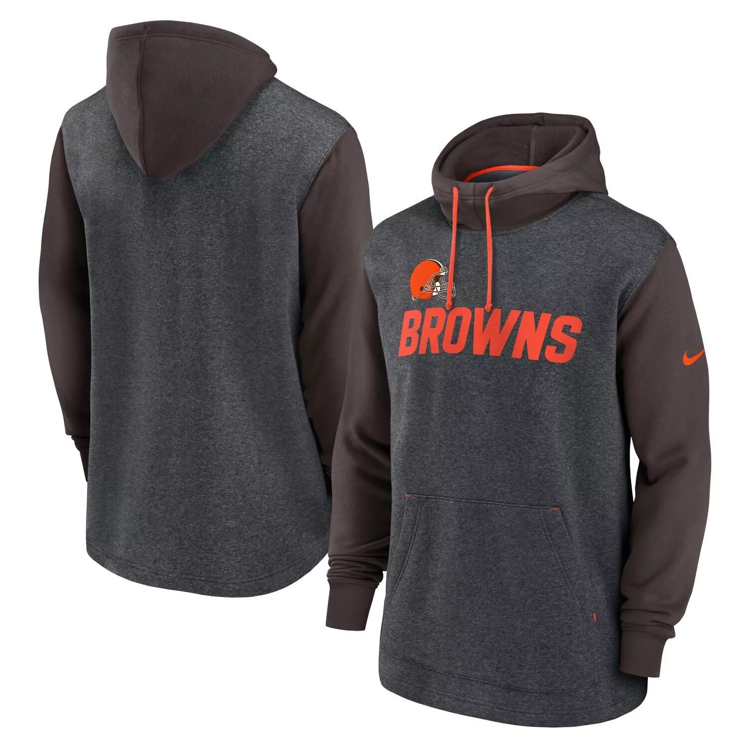 Мужская толстовка с капюшоном темно-серого/коричневого цвета Cleveland Browns Surrey Legacy Nike, Коричневый
Мужская толстовка с капюшоном темно-серого/коричневого цвета Cleveland Browns Surrey Legacy Nike, Коричневый