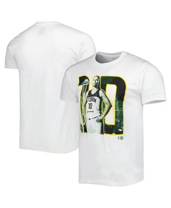 Белая мужская и женская футболка Sue Bird Seattle Storm Player Skyline Stadium Essentials, белый
Белая мужская и женская футболка Sue Bird Seattle Storm Player Skyline Stadium Essentials, белый