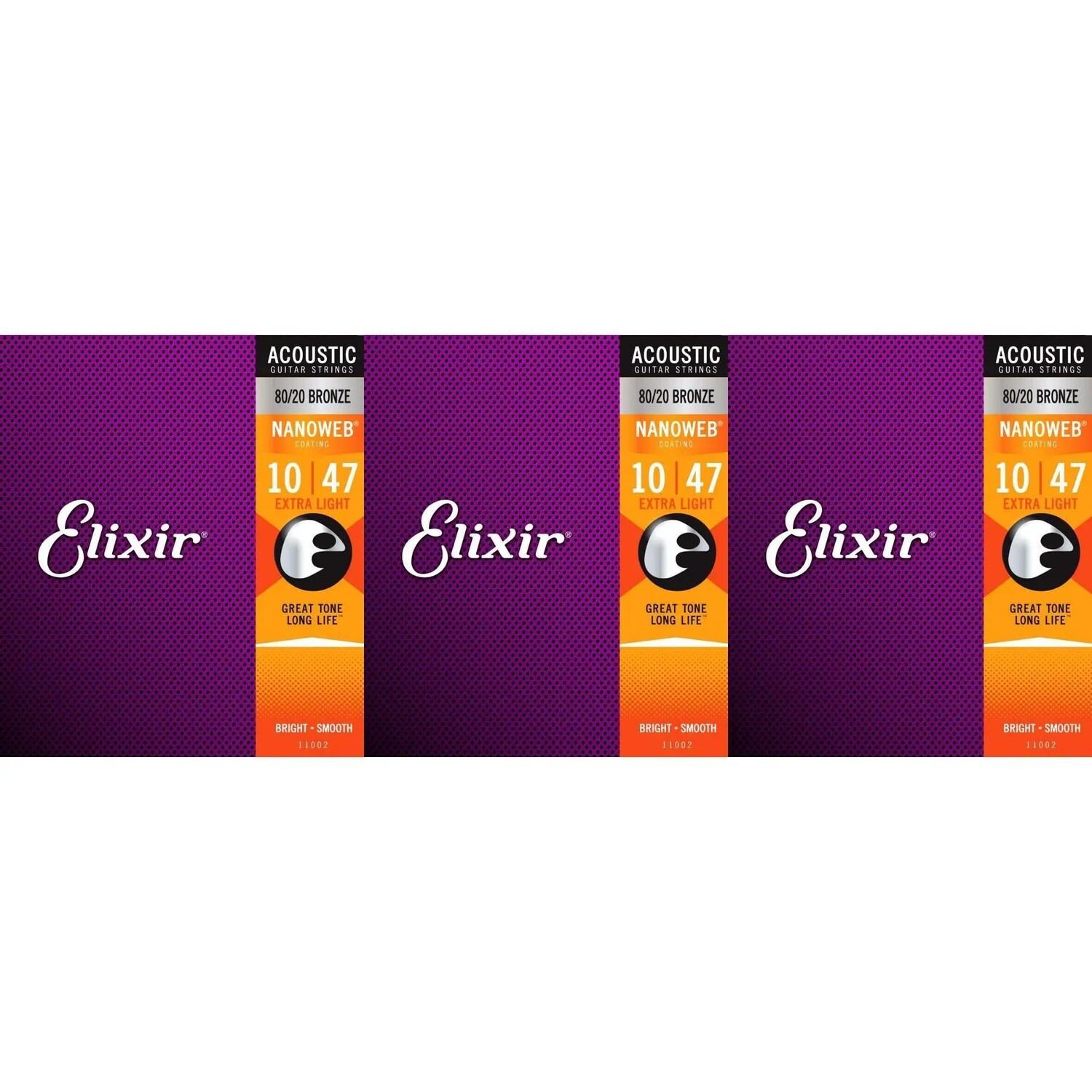 Elixir Strings 11002 Nanoweb 80/20 Струны для акустической гитары — .010-.047 Extra Light (3 шт.)
Elixir Strings 11002 Nanoweb 80/20 Струны для акустической гитары — .010-.047 Extra Light (3 шт.)