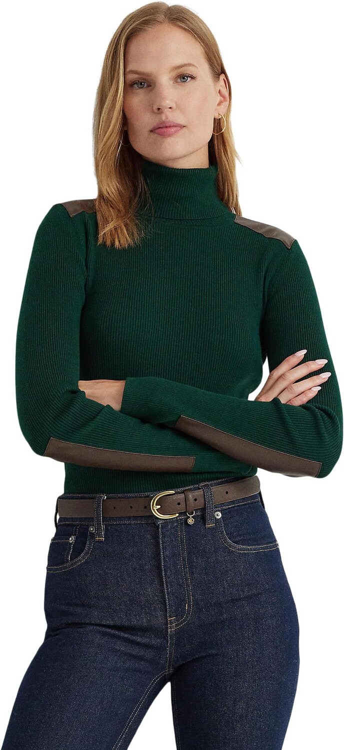 Свитер Faux Leather-Trim Ribbed Turtleneck LAUREN Ralph Lauren, цвет Season Green
Свитер Faux Leather-Trim Ribbed Turtleneck LAUREN Ralph Lauren, цвет Season Green