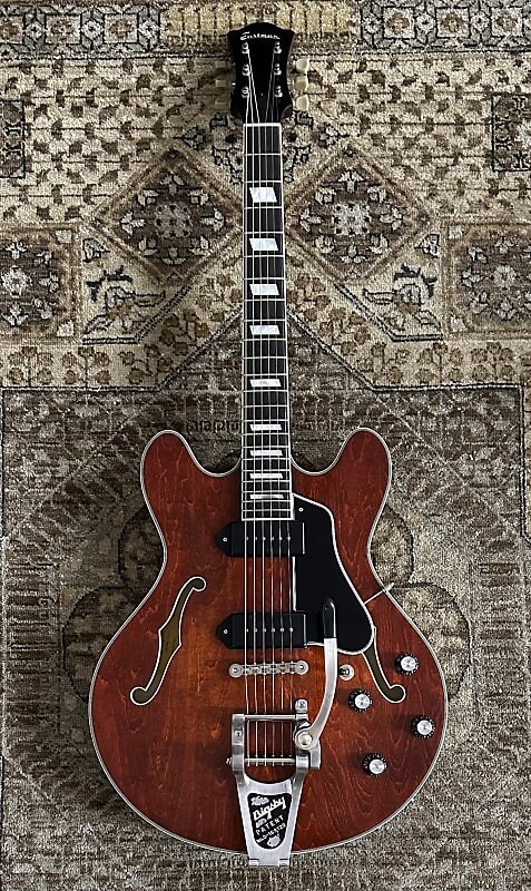 Электрогитара Eastman T64/TV Semi-Hollow Thinline w/ Bigsby, Case, Pro Setup #1590
Электрогитара Eastman T64/TV Semi-Hollow Thinline w/ Bigsby, Case, Pro Setup #1590