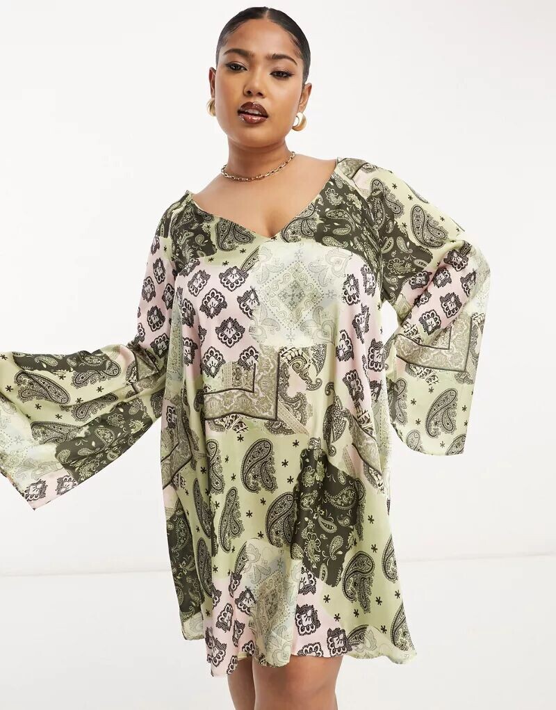 Свободное платье мини с узором пейсли ASOS DESIGN Curve, V-образным вырезом, рукавами-кимоно и перекрещенной спинкой
Свободное платье мини с узором пейсли ASOS DESIGN Curve, V-образным вырезом, рукавами-кимоно и перекрещенной спинкой