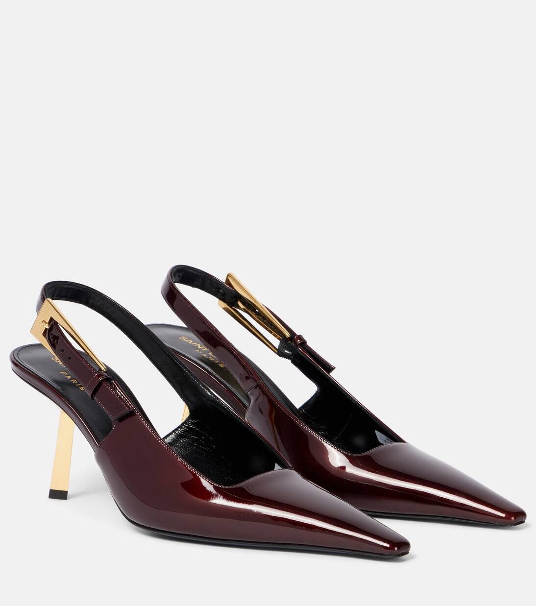 Туфли-лодочки Lee 75 из лакированной кожи с открытой пяткой Saint Laurent, цвет marron glace
Туфли-лодочки Lee 75 из лакированной кожи с открытой пяткой Saint Laurent, цвет marron glace