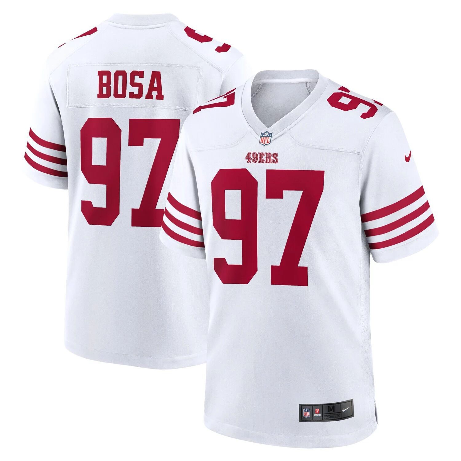 Мужское белое джерси игрока команды Nick Bosa San Francisco 49ers Player Game Nike, Белый
Мужское белое джерси игрока команды Nick Bosa San Francisco 49ers Player Game Nike, Белый