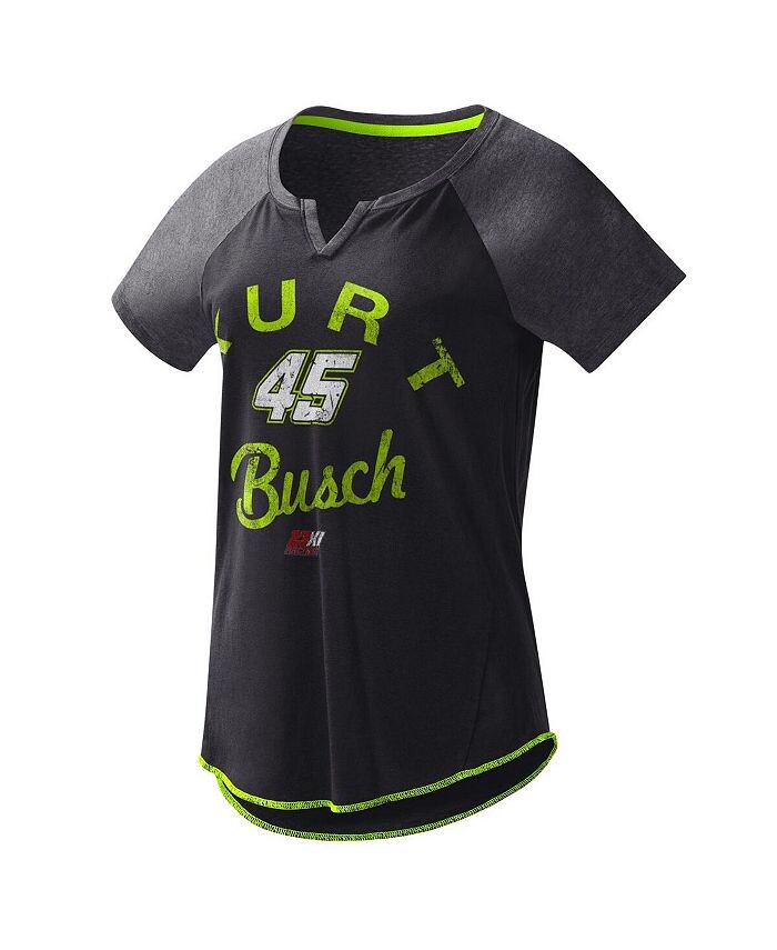 Черная женская футболка с v-образным вырезом Kurt Busch Grand Slam Tri-Blend Notch G-III 4Her by Carl Banks, черный
Черная женская футболка с v-образным вырезом Kurt Busch Grand Slam Tri-Blend Notch G-III 4Her by Carl Banks, черный