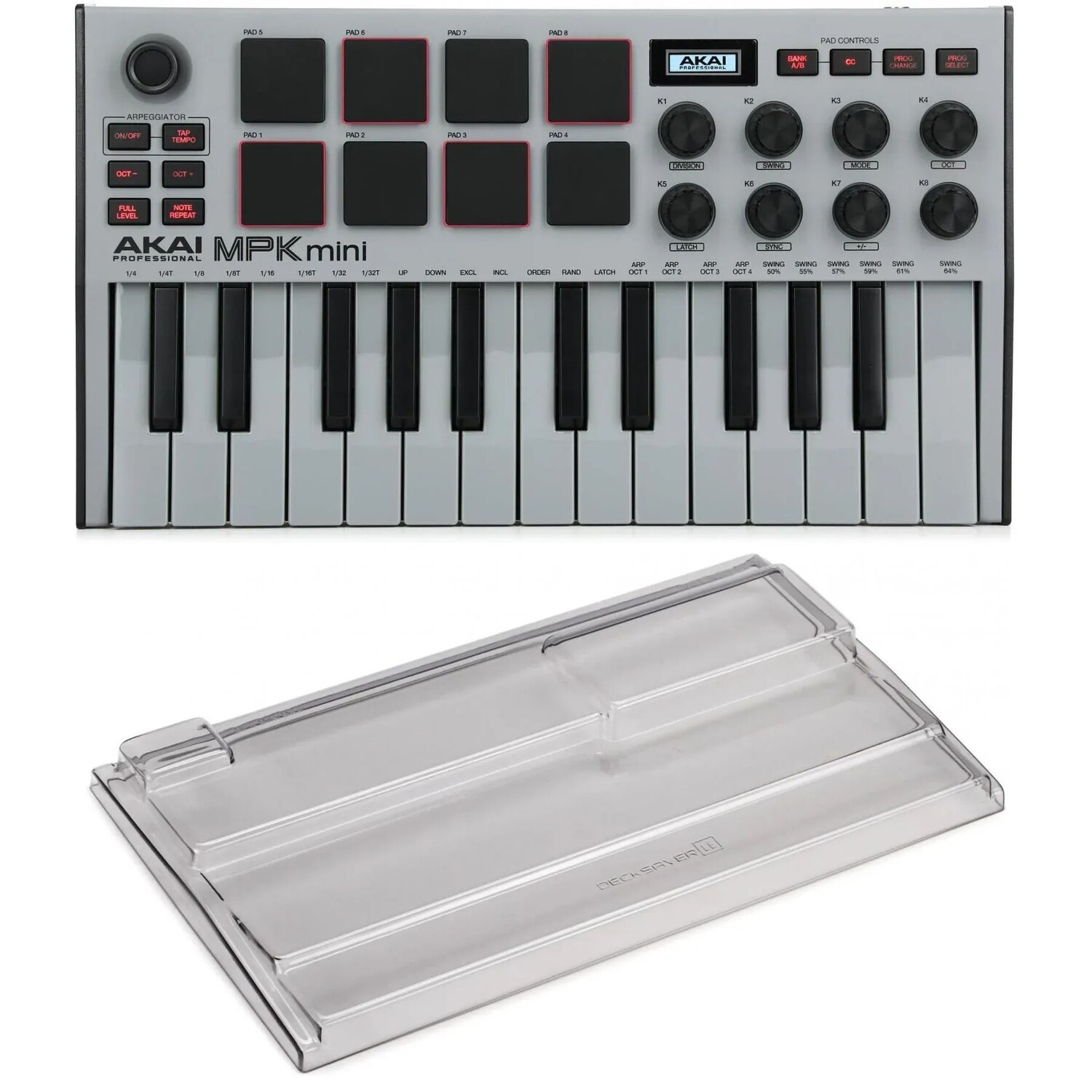 Akai Professional MPK Mini MK III 25-клавишная клавиатура-контроллер с Decksaver — серый
Akai Professional MPK Mini MK III 25-клавишная клавиатура-контроллер с Decksaver — серый