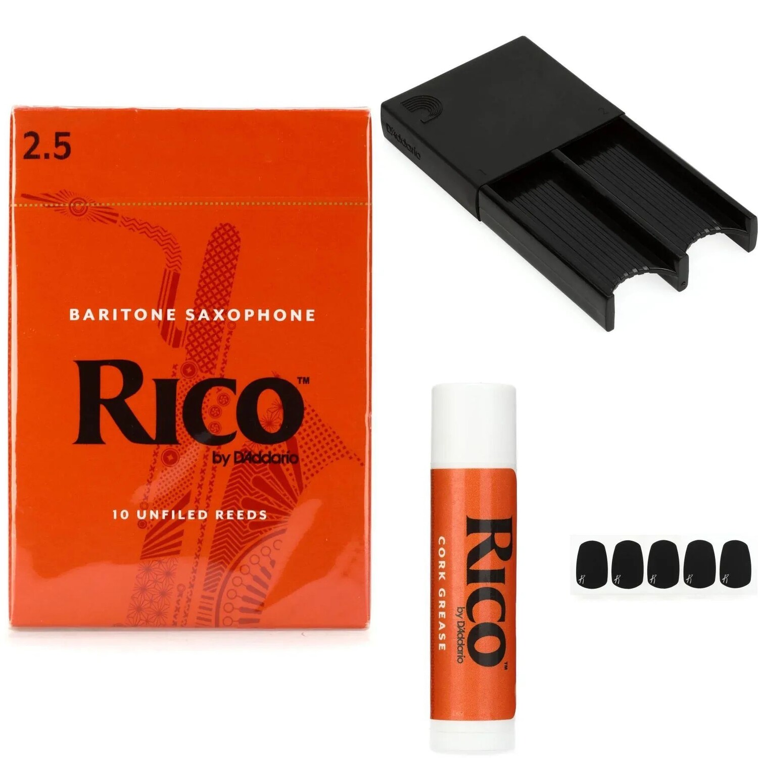 D'Addario RLA1025 — Набор аксессуаров для тростей для баритон-саксофона Rico — 2,5 шт. (10 шт.)
D'Addario RLA1025 — Набор аксессуаров для тростей для баритон-саксофона Rico — 2,5 шт. (10 шт.)