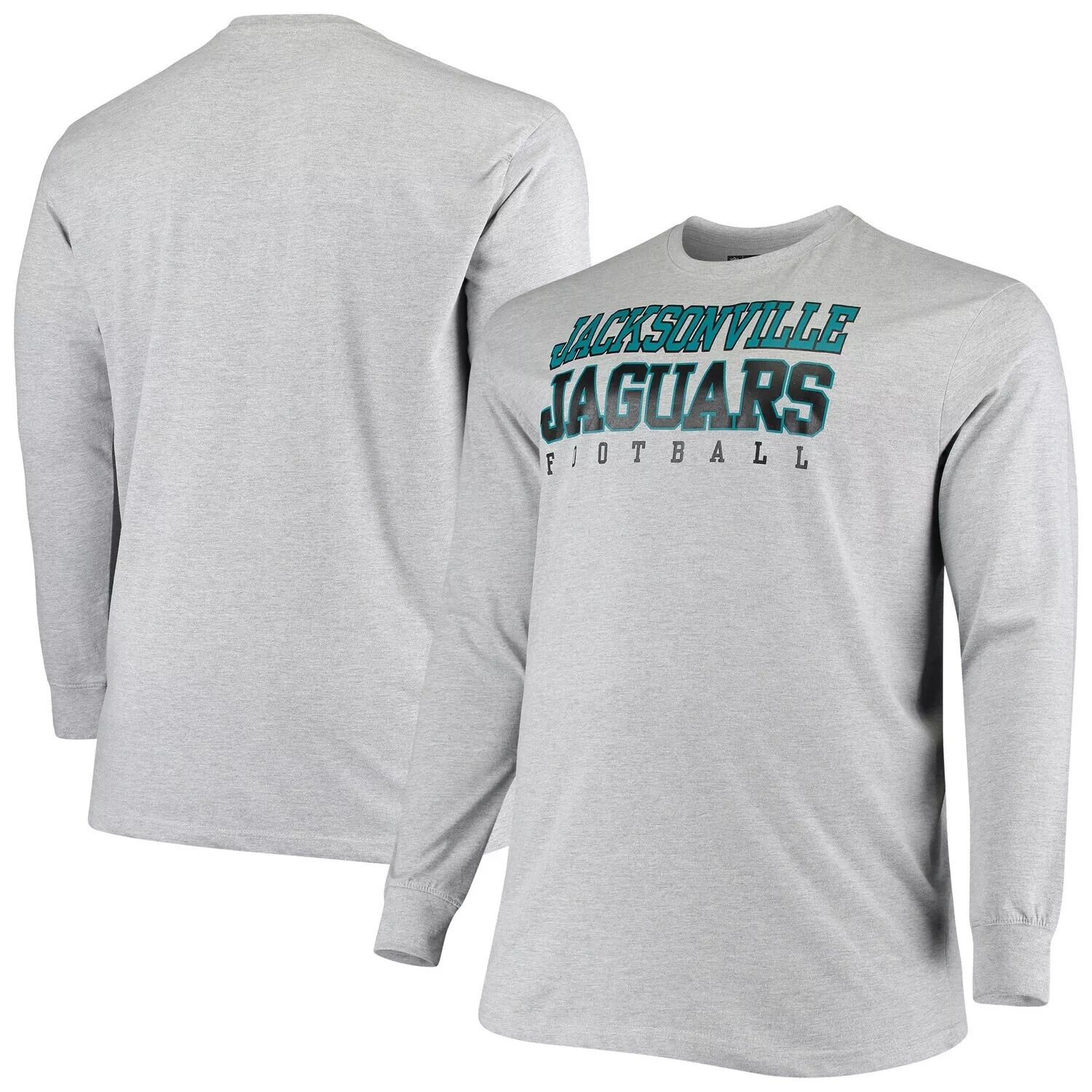 Мужская серая футболка с логотипом Jacksonville Jaguars Big & Tall Practice с длинными рукавами Fanatics
Мужская серая футболка с логотипом Jacksonville Jaguars Big & Tall Practice с длинными рукавами Fanatics