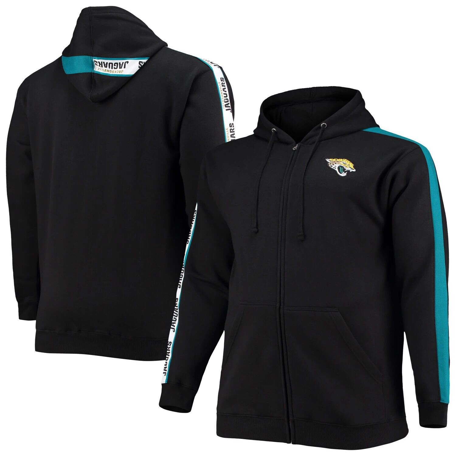 Мужская черная брендовая толстовка с молнией во всю длину Jacksonville Jaguars Big & Tall Fanatics
Мужская черная брендовая толстовка с молнией во всю длину Jacksonville Jaguars Big & Tall Fanatics